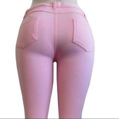 Pink Stretchable Skinny Pants With Pockets Multiple Sizes Available! Super Cute, Casual Or Elegant Style. 95% Cotton 5% Spandex Small Is 11’ Flat, Medium 12’ And Large 13’ High Rise Elastane Pants With Pockets, High Waist Pink Elastane Bottoms, High-waist Pink Elastane Bottoms, Pink Stretch Ankle-length Bottoms, Casual High-waisted Pink Leggings, Stretch Pink Ankle-length Bottoms, Pink Casual Leggings With Pockets, Casual Pink Leggings With Pockets, Casual Pink Elastane Bottoms