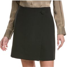 Brand New Lafayette 148 New York Mini Skirt Button Closure No Lining Retail: $698 Measurements: Waist: 31 Length From Waist: 18 Material 70% Wool, 30% Silk Relaxed A-line Skirt With Button Closure, Solid A-line Skirt With Button Closure, Womens Skirt, Mini Skirts, New York, Brand New, Women Shopping, Black