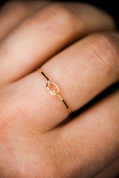 Cute Promise Rings, Gold Knot Ring, Interlocking Ring, Single Ring, Flat Back Earrings, Symbolic Jewelry, Solid Gold Earrings, Infinity Ring, Knot Ring