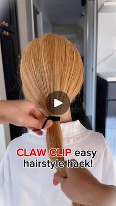 Hairclip Hairstyles Long Hair, Hair Stylist Tips, Kim Hair, How To Cut Nails, Hair Fixing, Hair Scalp, Claw Clips, Easy Hairstyles For Long Hair, Everyday Hairstyles