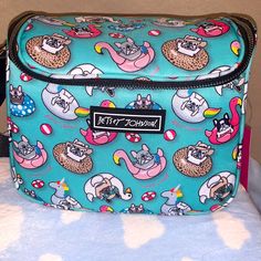 Betsey Johnson Insulated Lunch Tote Bag - Brand New With Tags - Insulated Cube Lunch Tote Bag - Silver Zipper - Dog Pool Float Pattern - Adjustable Straps - 9 X 7 In Size Make An Offer Bundle And Save Fun Shoulder Bag With Removable Pouch, Fun Everyday Bag With Zipper Pouch, Fun Crossbody Shoulder Bag For Travel, Fun Crossbody Bags For Daily Use, Fun Zipper Pouch Bag For Daily Use, Fun Travel Pouch Bag, Fun Daily Use Bags With Zipper Pouch, Fun Daily Use Bag With Zipper Pouch, Fun Travel Bag With Removable Pouch