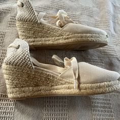 Size 7 Wedge Espadrilles. Never Worn 9 Or Maybe Once! Wedge Espadrilles, Espadrille Wedge, Espadrille Shoes, Espadrilles Wedges, Espadrilles, Wedges, Size 7, Women Shoes, Cream