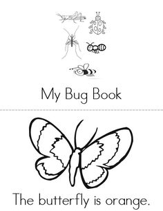 the butterfly is orange coloring page for kids to color and write with their own words