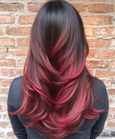 African Hair with Rosewood Highlights Black Hair With Deep Red Highlights, Dark Red Highlights In Black Hair Curly, Black Hair With Subtle Red Highlights, Dark Pink Highlights In Black Hair, Black With Dark Red Highlights, Red Almost Black Hair, Deep Plum Hair, Hair Colors For Dark Hair