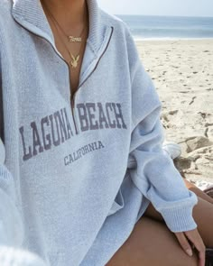 Vintage Long-sleeved Printed Sweatshirt Style Surf, Leisure Dress, Sweatshirt Zipper, Sweatshirts Online, Women Sleeve, Laguna Beach, Comfy Outfits, Fashion Tops