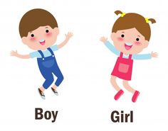 boy and girl jumping in the air with their arms out to each other, both wearing overalls