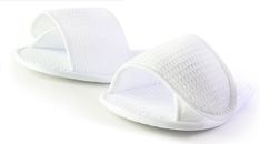 Blank white slippers for adults and kids. Adult unisex items comes with three selection open toe, closed toe, and adjustable open toe. Kids unisex selection is open toe, and closed toe. Enjoy these hotel collection disposable white waffle slippers at your home or guesthouse for your visitors. Perfect way of having a set of slippers at home to walk around. Our stock is here in Orange County, California. Enjoy free sipping in the United States. Get as many as you want they are in stock ad ready to White Non-slip Slide Slippers, Waffle Slippers, Slippers Wedding, Spa Slippers, White Slippers, Wedding Party Gifts, Kids Slippers, Orange County California, Hotel Collection