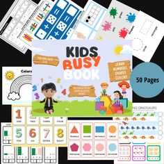 the children's busy book is full of activities to learn numbers and colors