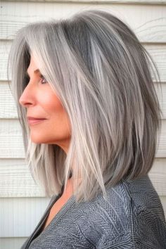 Straight Line Bob, Long Bob Silver Hair, Gray Lob Hairstyles, Gray Long Bob Hairstyles, Grey Long Bob Hairstyles, Silver Lob Haircut, Long Bob Grey Hair, Gray Lob Haircut, Lob For Fine Hair Straight