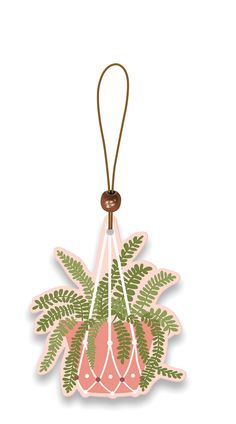 a plant hanging ornament on a string