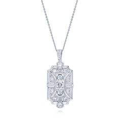 Sterling Silver Art Deco Milgrain CZ Pendant Necklace #N1219-01 – BERRICLE Art Deco Pendant Necklace, Wedding Pendant, Art Deco Pendant, Jazz Age, Necklace For Girlfriend, Art Deco Necklace, Cz Pendant, Silver Art, Deco Jewelry