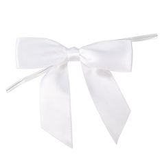 Are you tying a bow around all of your bags of cookies, candy, homemade gifts, and more? If so, save time and money with pre-tied bows. BOWWH is our white bow that is made from 1 Inches wide double satin ribbon. The finished bow measures 3 1/2 Inches across from corner to corner and can be secured to a bag using the 5 Inches clear twist tie that is attached. Simply twist the tie tight around the bag and the bow will be perfectly in place. White bows are perfect for any occasion and can be used f Adjustable White Bow Tie With Decorative Bow, White Adjustable Bow With Butterfly Knot, White Ribbon Bow For Gift, Adjustable White Satin Bow Tie, Adjustable White Satin Bow, White Bow Tie For Gifts, White Bow Tie Gift, Adjustable White Bow Tie Back, White Adjustable Bow Tie Back