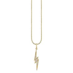 Style Manifestation, Lightning Bolt Necklace, Sydney Evan, Lightning Bolt, Cable Chain, Chain Lengths, Charm Necklace, Gold Diamond, Arrow Necklace