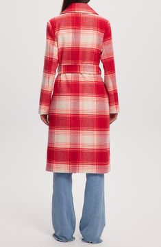 This statement, plaid vegan wool coat is a layering must-have to stay looking cool and feeling cozy this winter. 44" length (size Medium) Notched collar Long sleeves Belted waist Dual pockets 100% polyester Dry clean or machine wash, line dry Imported Model stats: 5'10", 32" bust, 25" waist, 36" hip. Model is wearing size S. Fur Clothing, Fall Winter Wardrobe, Plaid Coat, Outerwear Outfit, Leather Vest, Notched Collar, Wool Plaid, Winter Wardrobe, Wool Coat