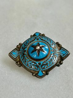 A Victorian Blue Enamel and Pearl Brooch, Pendant and locket.  This is a substantial piece measuring 23.5 x 13.8 mm. In very good condition. Collectible Hallmarked Blue Brooches, Blue Enamel Locket Jewelry, Antique Blue Jewelry With Brooch, Blue Oval Brooch Jewelry, Blue Oval Brooch For Gifts, Elegant Blue Enamel Brooches, Oval Blue Brooch Jewelry, Oval Blue Brooch, Blue Cabochon Brooch For Formal Occasions