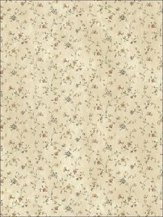 a beige background with small flowers on it