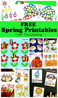 free spring printables from totschooling