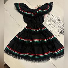 Brand New Bought From Mexico Directly Mexican Dress, Mexican Dresses, Flower Dresses, Kids' Dresses, Short Dresses, Brand New, Dresses, Black, Color