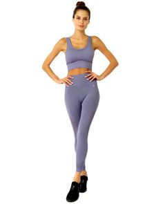 Get the ultimate in comfort and mobility with Savoy Active's mesh seamless set. Included is our racerback sports bra and leggings. Built for all-day activities as well as high-impact workouts. Colors: gray purple Sizes: S-L Made of: polyamide, elastane Estimated shipping: 5-9 business days in USA, 14-23 business days international Free shipping in USA MEASUREMENT CHART Small Medium Large BACK 15-16in38-40cm 16-17in41-42cm 17-18in43-44cm BUST 35-37in90-94cm 37-38in95-98cm 39-40in99-102cm WAIST 25 Daily Exercise Routines, Sports Bra And Leggings, Circuit Training, Workout Games, Mesh Leggings, Seamless Sports Bra, Compression Fabric, Activewear Sets, Racerback Sports Bra