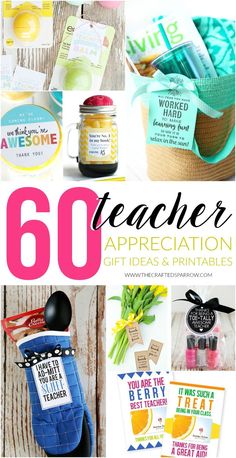 teacher appreciation gift ideas and printables