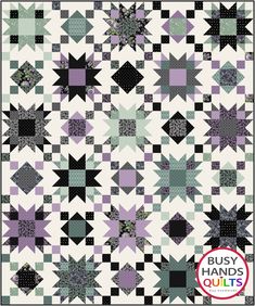 Summer on the Porch Quilt Pattern PDF DOWNLOAD Busy Hands Quilts $12.99 Barn Quilt Designs, Queen And King, Scrappy Quilt Patterns, Fat Quarter Quilt, Purple Quilts, Sampler Quilts, Scrap Quilt Patterns, Star Quilt Blocks, Queen Size Quilt