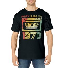 PRICES MAY VARY. Fun, classic vintage look, easy gift idea for people born in 1970 Makes a groovy costume starter for a back to the 70's roller disco theme party event Lightweight, Classic fit, Double-needle sleeve and bottom hem Retro Short Sleeve Top For Birthday, Casual T-shirt With Graphic Print For Party Season, Casual Graphic Print T-shirt For Party Season, Vintage Party Tops With Letter Print, Graphic Print Crew Neck T-shirt For Party Season, Vintage Letter Print Tops For Party, Crew Neck T-shirt With Graphic Print For Party Season, Retro Letter Print Tops For Birthday, Crew Neck Graphic Print T-shirt For Party Season