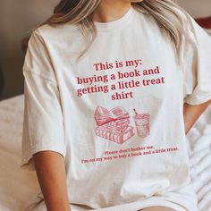 Buying a Book and Getting a Little Treat Shirt. Bookish Shirt. Retro Book Shirt. Book Lover Shirt. Funny Book Shirt. - Etsy Book Lover Shirt Ideas, Bookish Outfits Aesthetic, Crab Fashion, Books Shirt, Silly Shirt, T Shirt Aesthetic, Bookish Merch, Book Shirt, Book Clothes