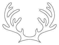 the outline of a deer's antlers is shown