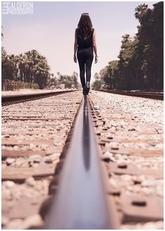 Railroad Photoshoot, Train Tracks Photography, Line Photography, Shotting Photo, Railroad Photography, Train Photography, Creative Portrait Photography, Composition Photography, Portrait Photography Poses