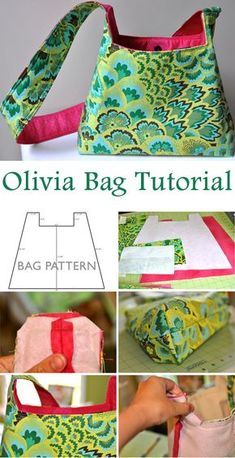 an image of a bag with instructions to sew it and how to make it