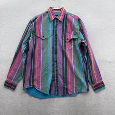 Great Condition With Sign Of Wear Color Faded. Please Review Photos For Exact Measurement. Item Will Ship Within 1 Business Day. Feel Free To Check My Store For More Items. Contact Me If You Have Any Question. Brush Popper Shirts, Wrangler Shirt, Wrangler Shirts, Rodeo Cowboy, Shirts Vintage, Vintage Wrangler, Shirt Men, Casual Shirts For Men, Rodeo