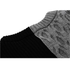 Features: Relaxed fit Button closure Knitted construction Ribbed sleeve cuffs and bottom hem Material: polyester Black Ribbed Wool Sweater, Fitted Black Cable Knit Sweater, Black Ribbed Outerwear For Winter, Black Wool Sweater With Ribbed Cuffs, Black Wool Crew Neck Cardigan, Black Cable Knit Cardigan For Layering, Black Ribbed Outerwear, Black Ribbed Outerwear For Layering, Black Cable Knit Crew Neck Outerwear