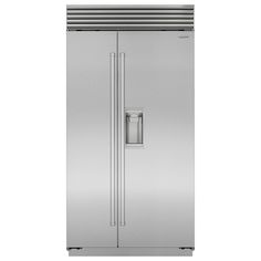 a large stainless steel refrigerator freezer