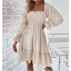 Midi Dress Chic, Long Sleeve Ruffle Dress, Boho Summer Dresses, High Waist Dress, Body Con Dress, Ruffle Hem Dress, Church Outfits, Long Sleeve Bodycon, Long Sleeve Bodycon Dress