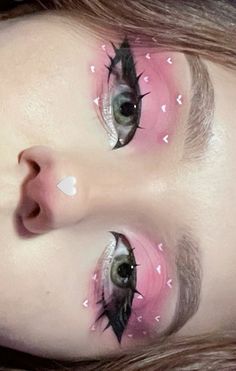 Милые стрелки, анимешные стрелки, стрелки, макияж глаз Group Chat, Eye Makeup, Makeup, Pink, Beauty, Make Up