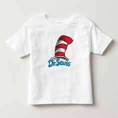 Dr. Seuss Hat Logo Toddler T-shirt #dr #seuss #day #dr #seuss #ToddlerTshirt Dr Seuss Shirts Kids, Dr Suess Hats, Dr Seuss Shirts, Dr Seuss Hat, Baby Shower Wrapping, Dr Seuss Week, Dr Seuss Day, Dr Seuss Birthday, Seuss Party