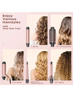 Rose Gold  Collar     Embellished   Personal Care Appliances Wand Curling Iron, Small Curls, Curling Wand Set, Wand Hairstyles, Curling Brush, Hair Blow Dryer, Ionic Hair Dryer, Hair Straighteners Flat Irons, Curling Iron Hairstyles