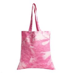 100% Cotton Heavy Canvas Tie-dye Tote Bag, Matching Self Handles Reinforced At Stress Points. Custom Printed Cotton Heavy Canvas Tie-Dye Tote Bag in Pink | Totes | Cotton Totes Hand Dyed Rectangular Bags For Daily Use, Rectangular Tie Dye Bag For Everyday Use, Tie Dye Rectangular Bag For Everyday Use, Rectangular Tie-dye Bag For Daily Use, Daily Use Tie-dye Tote Bag, Daily Use Tie-dye Rectangular Bag, Daily Use Rectangular Tie Dye Bag, Casual Tie Dye Cotton Bag, Cheap Tote Bags