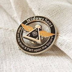 Widows Sons Masonic Lapel Pin Material: Metal size: 27mm plating color: silver nickel plated We ship worldwide to 185 countries! Please allow 1-2 business weeks for your order to arrive. Silver Lapel Pin With Metal Pinmount Logo As Gift, Silver Lapel Pin With Metal Pinmount Logo For Gift, Brick Mason, Alumni Association, Lapel Pin, Lapel Pins, Enamel Pins, Plating, Silver