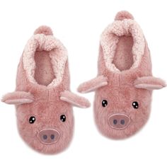 Pink Steps Fuzzy Slippers for Women Animal Slippers, Pink Slippers, Cute Slippers, Fuzzy Slippers, Designer Slippers, Cute House, Slippers Cozy, Cute Pigs, Fluffy Animals