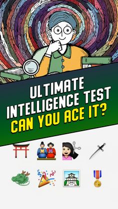 an advertisement for the ultimate science test, which includes images of people with different subjects