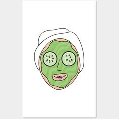 Spa Day Cucumber Mask -- Choose from our vast selection of art prints and posters to match with your desired size to make the perfect print or poster. Pick your favorite: Movies, TV Shows, Art, and so much more! Available in mini, small, medium, large, and extra-large depending on the design. For men, women, and children. Perfect for decoration. Cucumber Mask, Mask Wall, Beauty Mask, Spa Day, Cucumber, Extra Large, Favorite Movies, Print Design, Spa