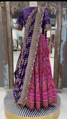 Pink Chaniya Choli Navratri, Patola Lehenga, Kalamkari Dresses, Indian Outfits Lehenga, Indian Bride Outfits