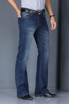 Jeans for men Jeans Style Man, Flared Jeans Men, Bootcut Jeans Men, Bootcut Jeans For Men, Male Jeans, Full Length Jeans, Men Boot