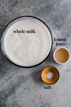 the ingredients to make a whole milk smoothie