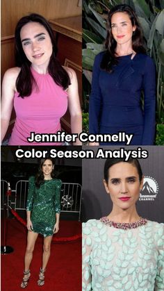 Jennifer Connelly Color Season Analysis: A Guide for True Winter – Four Seasons Studio True Winter Celebrities, Jennifer Connelly Style, Winter Seasonal Color Analysis, Winter Color Season, Color Season Analysis, True Winter Palette, Season Analysis, True Winter Color Palette, Winter Skin Tone