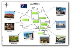 australia map with all the major tourist attractions