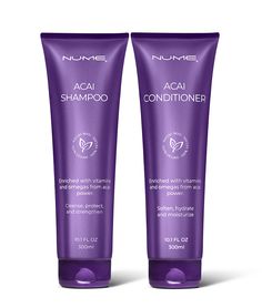 Elevate your hair care routine with the NUME Acai Shampoo & Conditioner Duo. Infused with antioxidant-rich acai extract, this duo nourishes and revitalizes from root to tip. Perfect for all hair types, it restores shine, strengthens, and delivers salon-quality results at home. Hair Washing Routine, Purple Shampoo, Acai Berry, Essential Vitamins, Moisturize Hair, Hair Strengthening, Washing Hair, Nourishing Hair, Travel Beauty