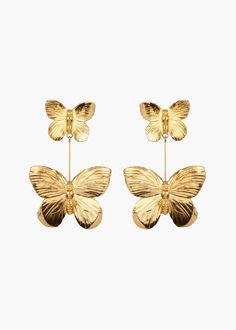 Pamela Earrings – Jennifer Behr LLC Susan Shaw, Luxury Hair Accessories, Big Butterfly, Jennifer Behr, Statement Drop Earrings, Long Dangle Earrings, Butterfly Jewelry, Butterfly Shape, Inspired Jewelry