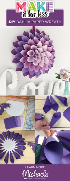 paper flowers are being made with the words make it easy and fun for kids to make